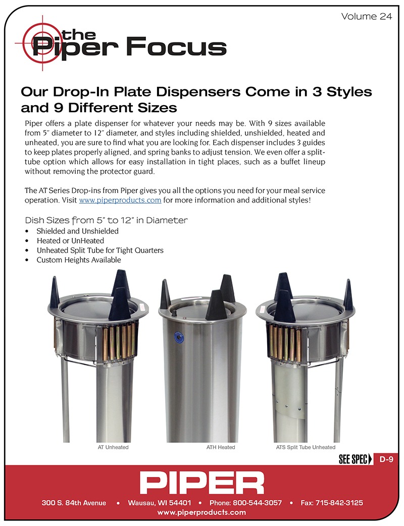 Piper Focus Volume 24 - Drop-in Plate Dispensers